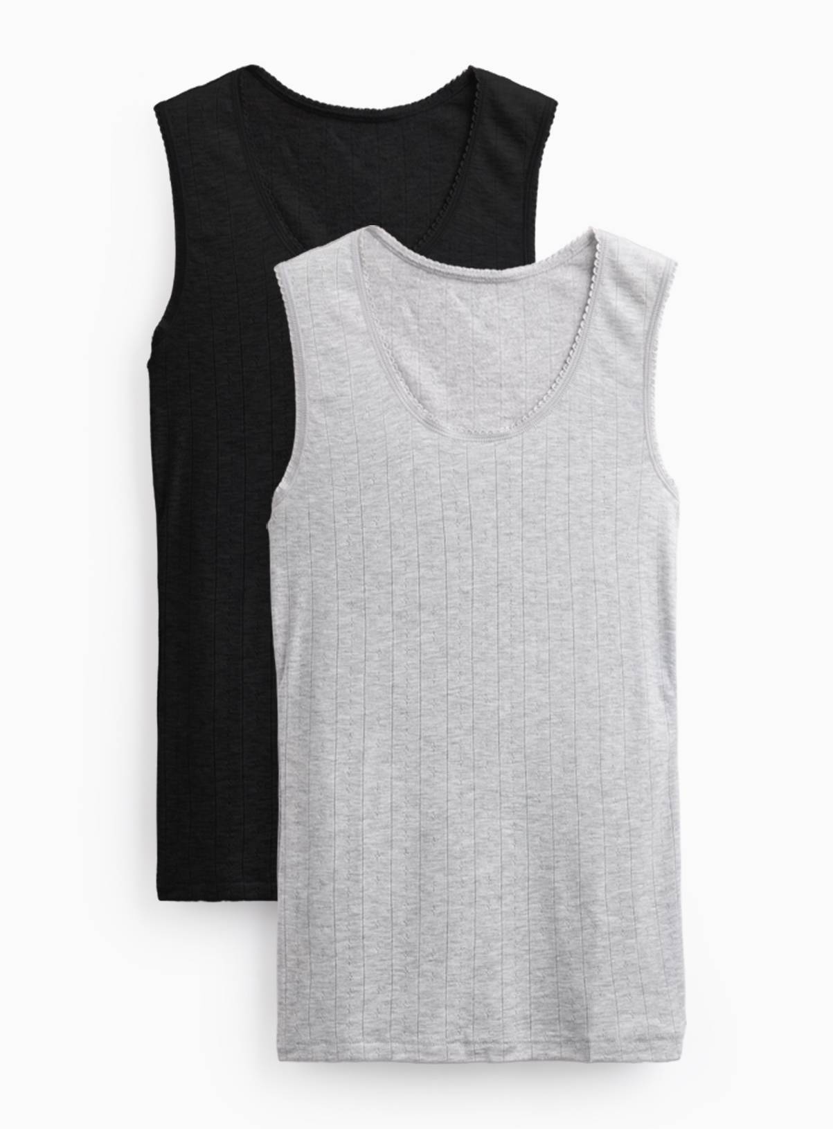 Charcoal & Grey Thermal Vest 2-Pack M - Image 3